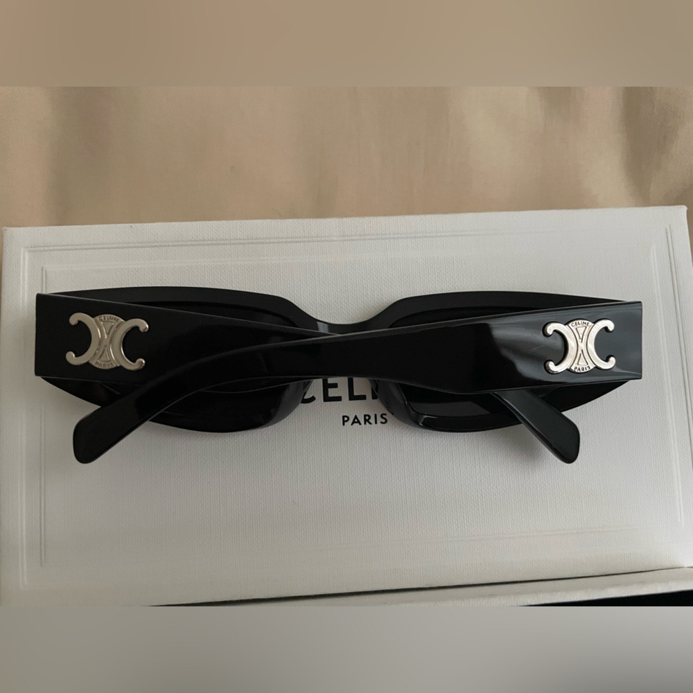 Celine Triomphe Cat Eye Sunglasses with Silver Hardware - Picture 2 of 8
